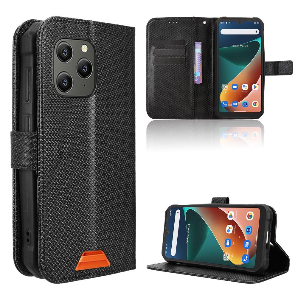 For Blackview BV5300 Pro / Blackview BV5300 Plus / Oscal S70 / Oscal S70 Pro / Blackview BV5300 Leather Wallet Case with Strap Diamond Texture Phone C