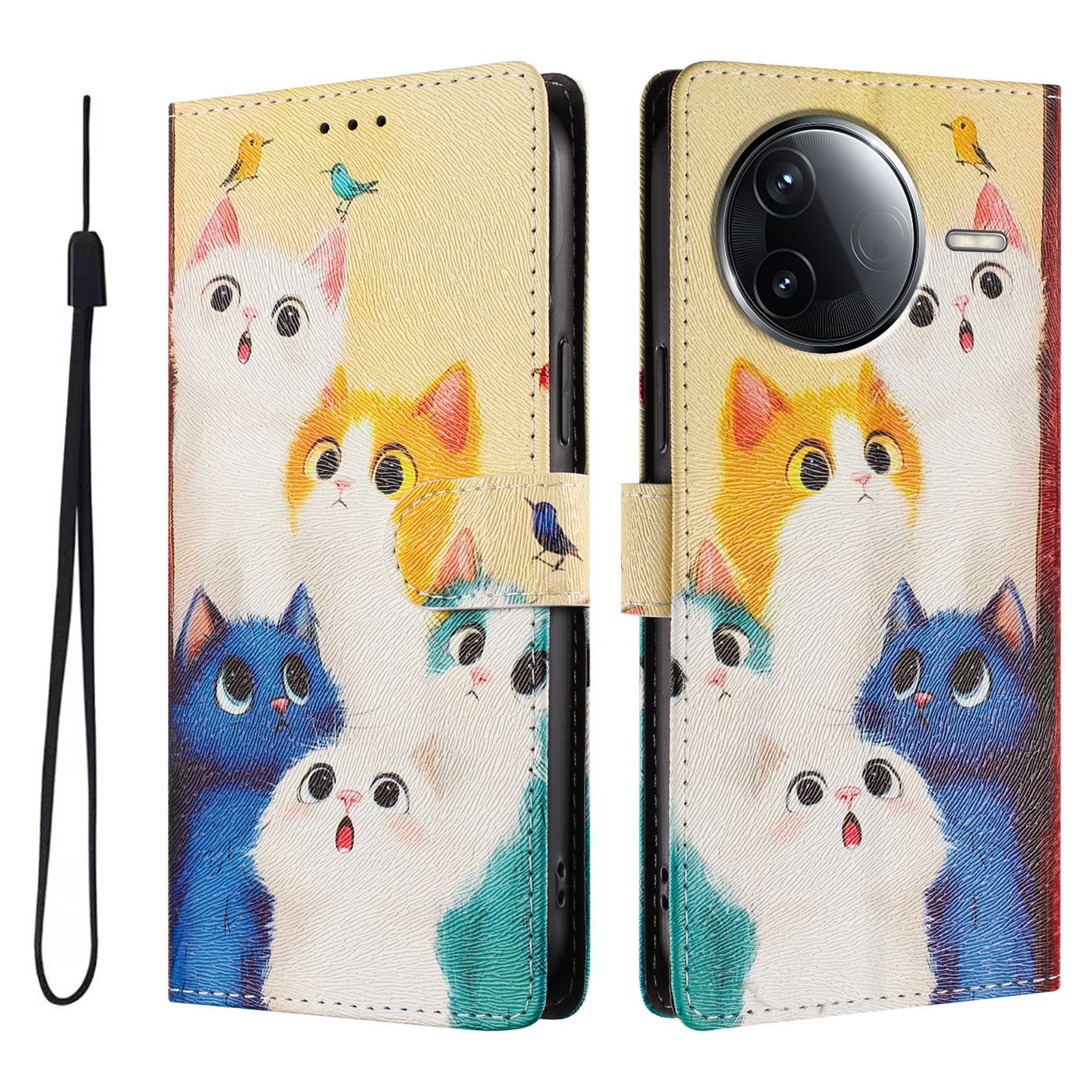 For Xiaomi Poco F7 Pro 5G / Xiaomi Redmi K80 Pro 5G / Xiaomi Redmi K80 5G / Xiaomi Poco F7 Ultra 5G Case Pattern Print PU Leather Wallet Phone Cover w