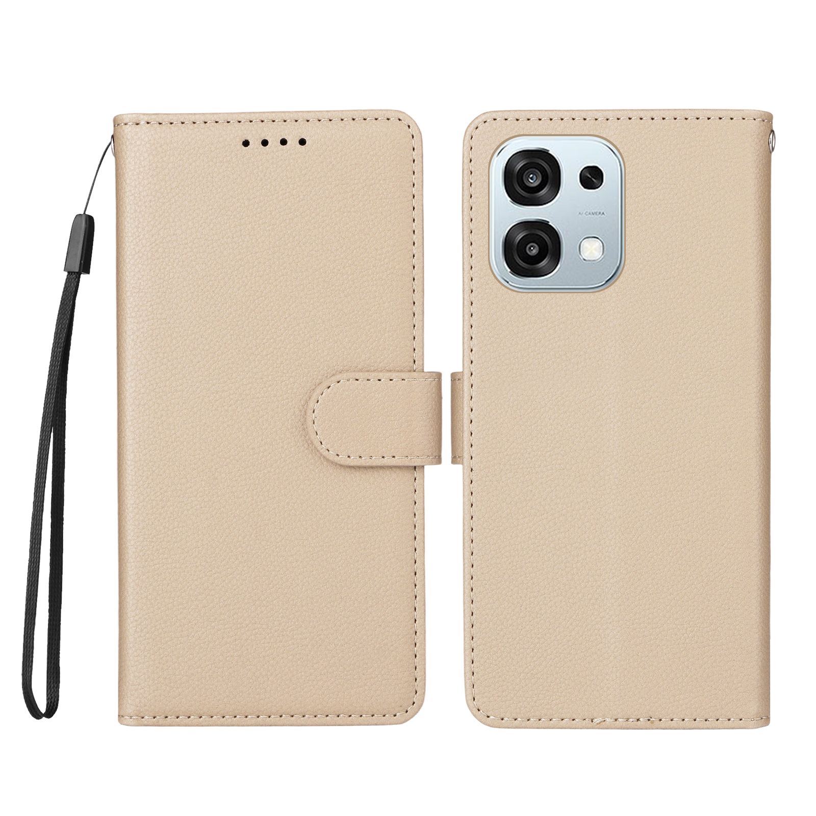 For Oppo A6 4G / A6 5G (Global) / A6x 4G / A6x 5G (Global) / A6x 5G (India) / A6t 4G / A6t 5G / A6s 4G / A6s 5G Case RFID Blocking 3 Card Slots PU Lea