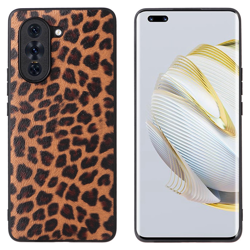 

Für Huawei Nova 10 Pro 4G Ultra Slim Phone Case Hybrid PU Lederbeschichtete PC + TPU Kratzer Resistent - Leopard, Huawei nova 10 Pro 4G