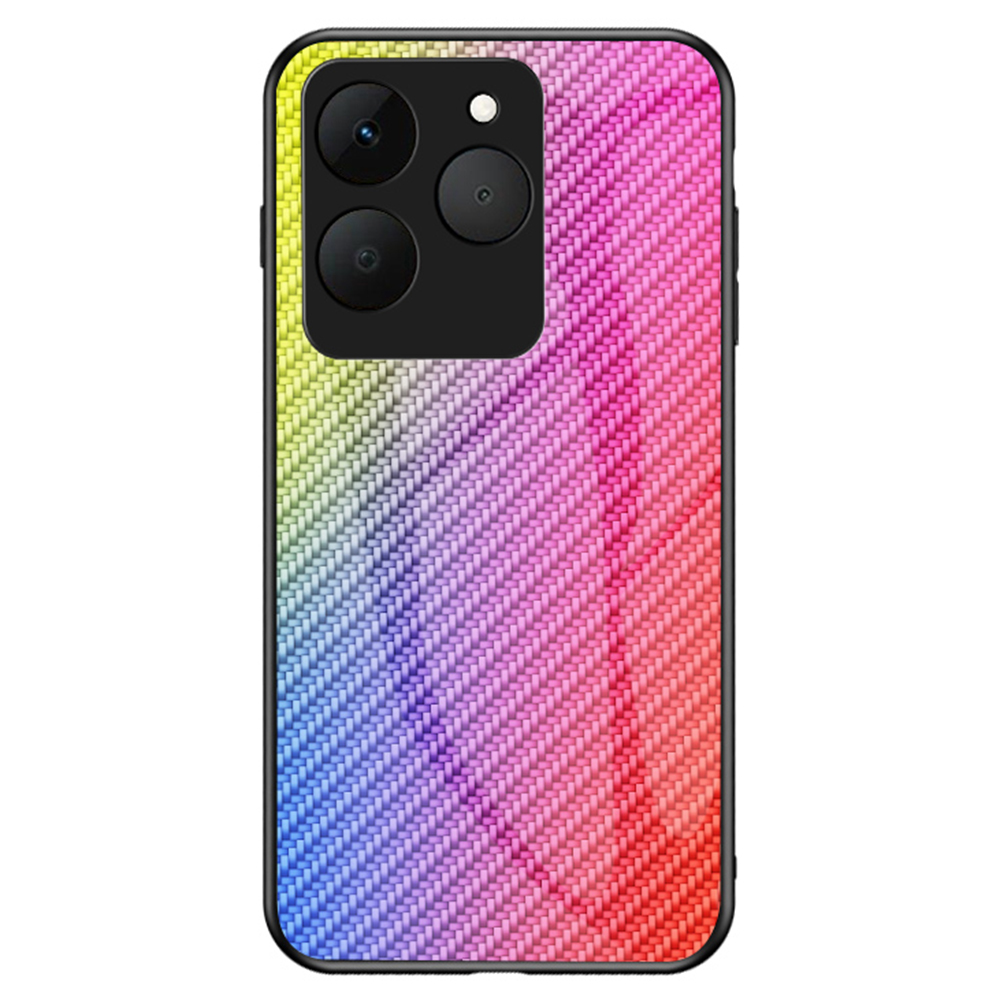 For Realme 15T 5G Case Tempered Glass Shockproof Phone Cover - Colorful Fiber