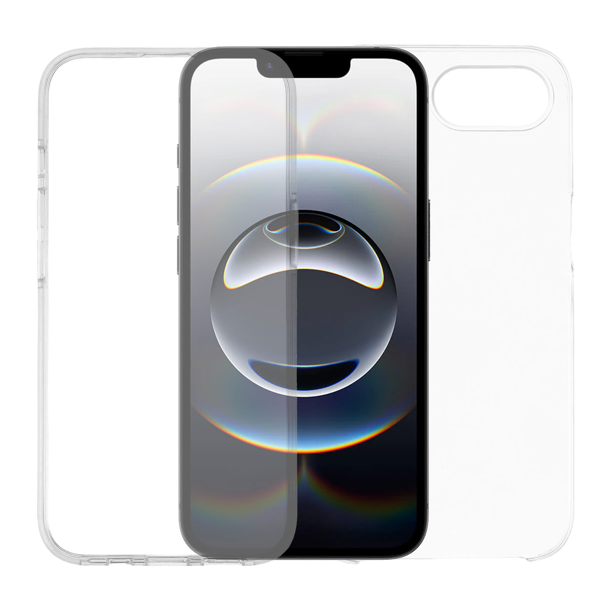 For iPhone 17e / 16e Phone Case TPU Frame Clear Acrylic Back Cover with PET Film