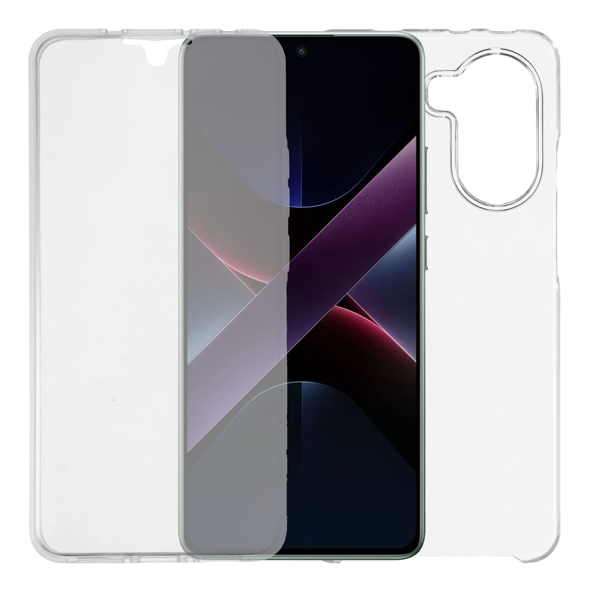 Phone Case For Xiaomi Poco X7 Pro 5G  /  Redmi Turbo 4 5G TPU Frame Clear Acrylic Back Cover with PET Film