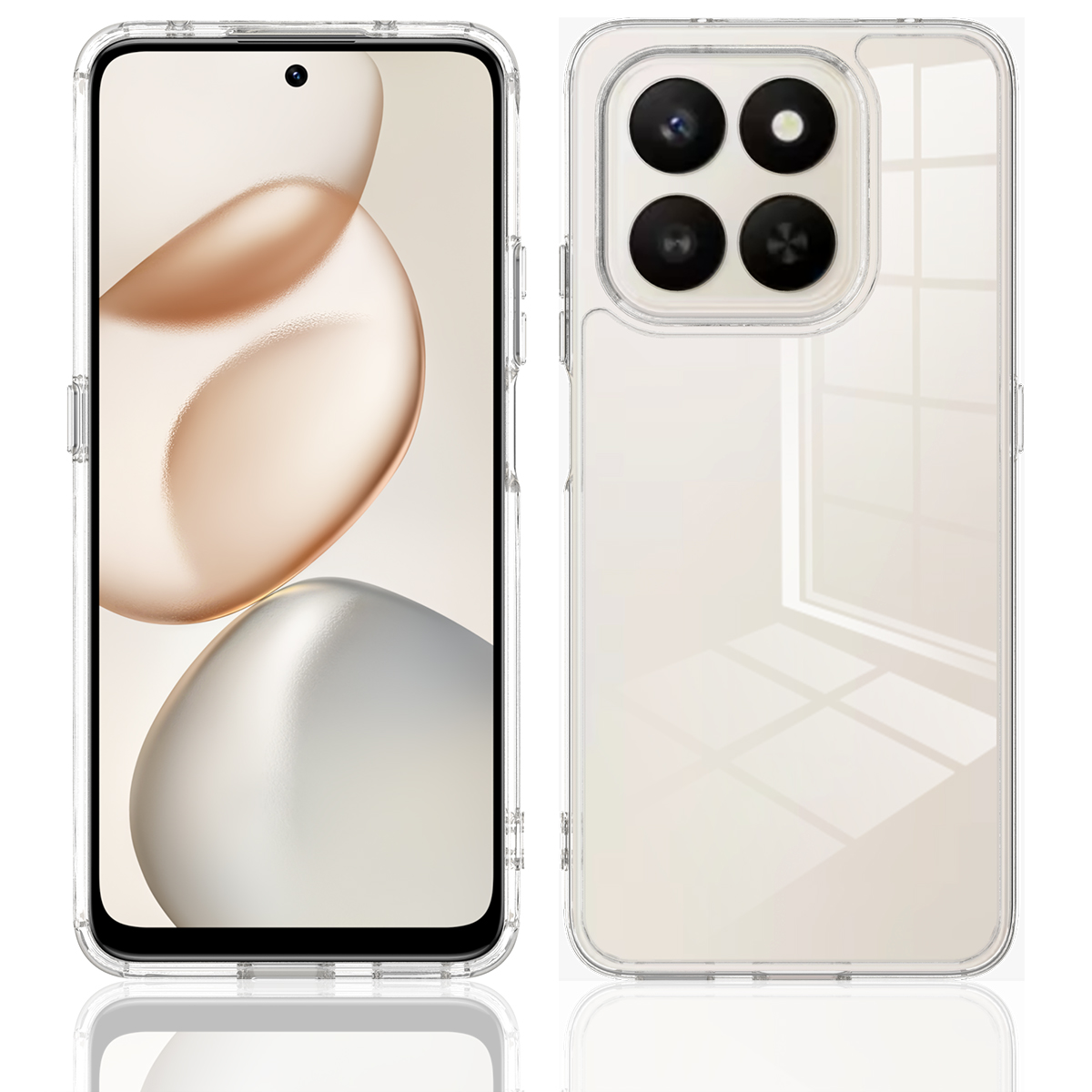 For Honor 400 Smart 5G / Honor X7d 4G / Honor X7d 5G / Honor 400 Smart 4G Clear Phone Case TPU+Acrylic Shockproof Phone Back Cover - Clear