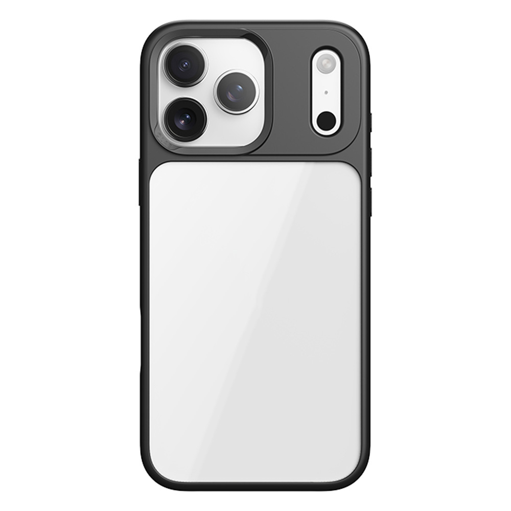 ROCK For iPhone 17 Pro Clear Phone Case PC + TPU Shockproof Back Cover - Black