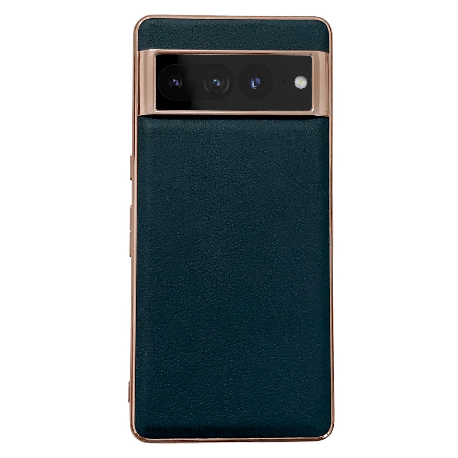 

Für Google Pixel 7 Pro 5G Nano Electroplating Protective Case Textured Echtes Cowhide -leder -schicht PC+TPU -telefon Rückzugsabdeckung - Schwarzgrün, Google Pixel 7 Pro 5G