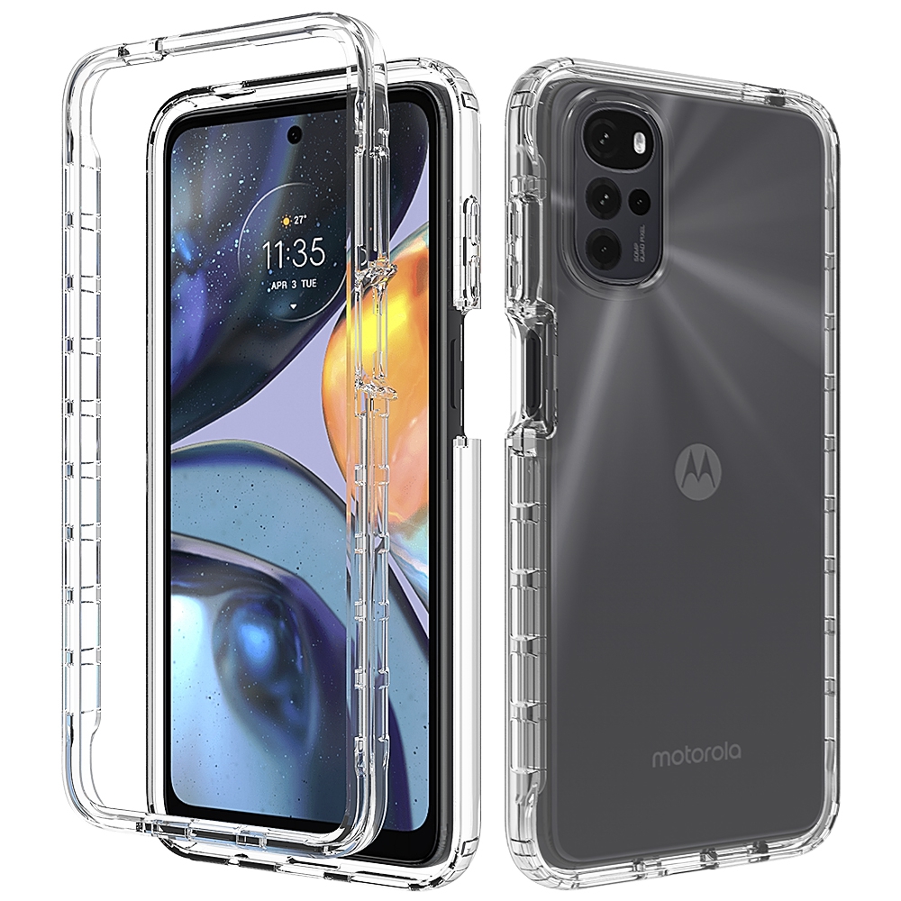 

Für Motorola Moto G22 Stylish Gradient TPU + PC Phone Protective Case Clear Anti-drop-anti-kratzer-abdeckung - Transparent, Motorola Moto G22