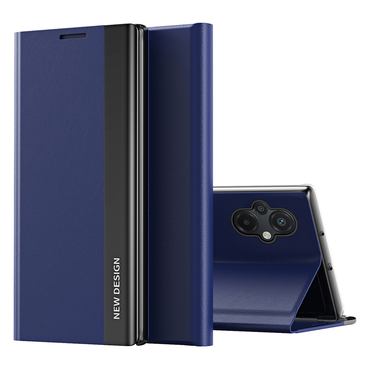 

Für Xiaomi Poco M5 4G Elektroplatten PU -lederabdeckung Full Protection Phone Stand Hülle - Saphir, Xiaomi Poco M5 4G