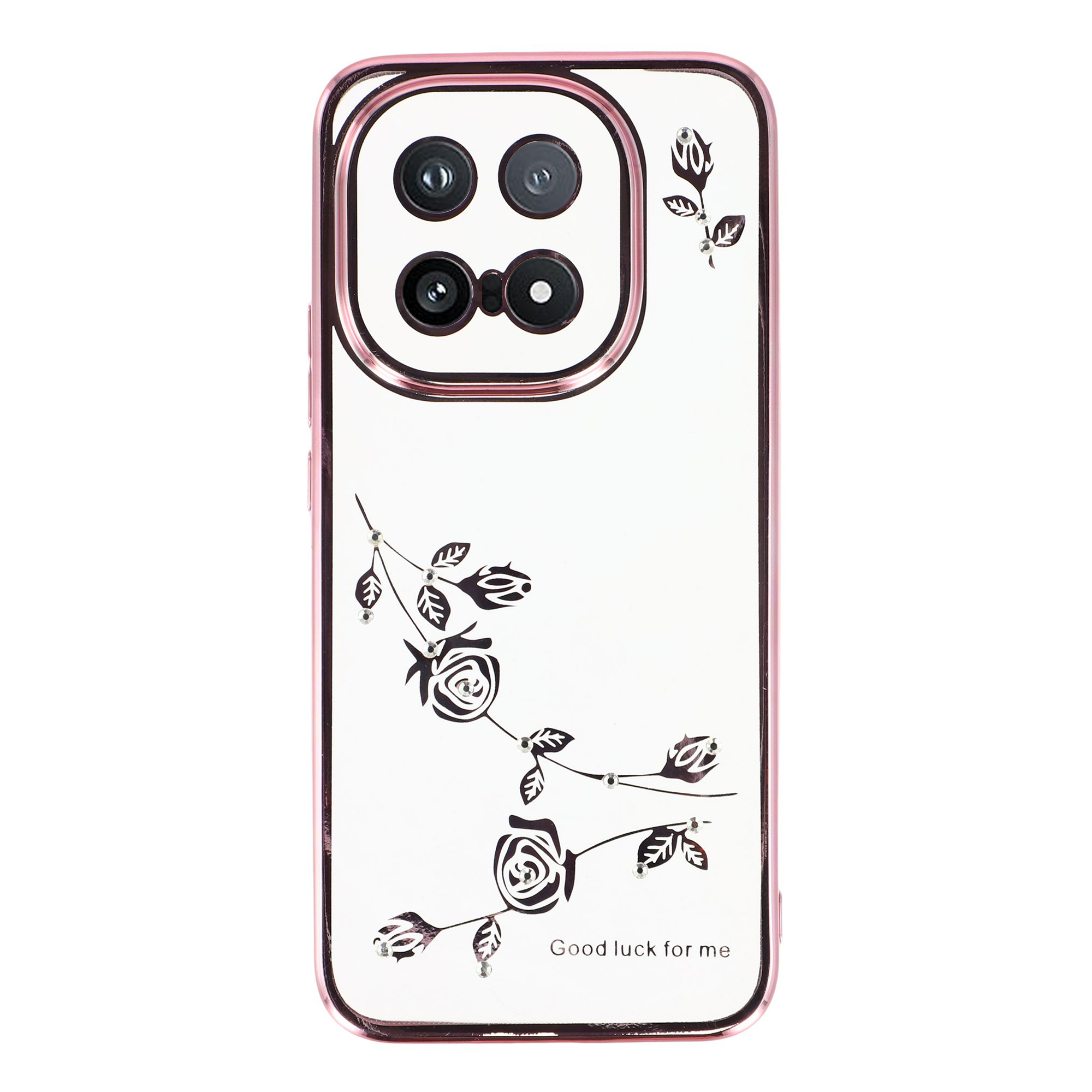KADEM For vivo iQOO 15 5G Case Flower Rhinestone Decor TPU Phone Cover - Rose Gold