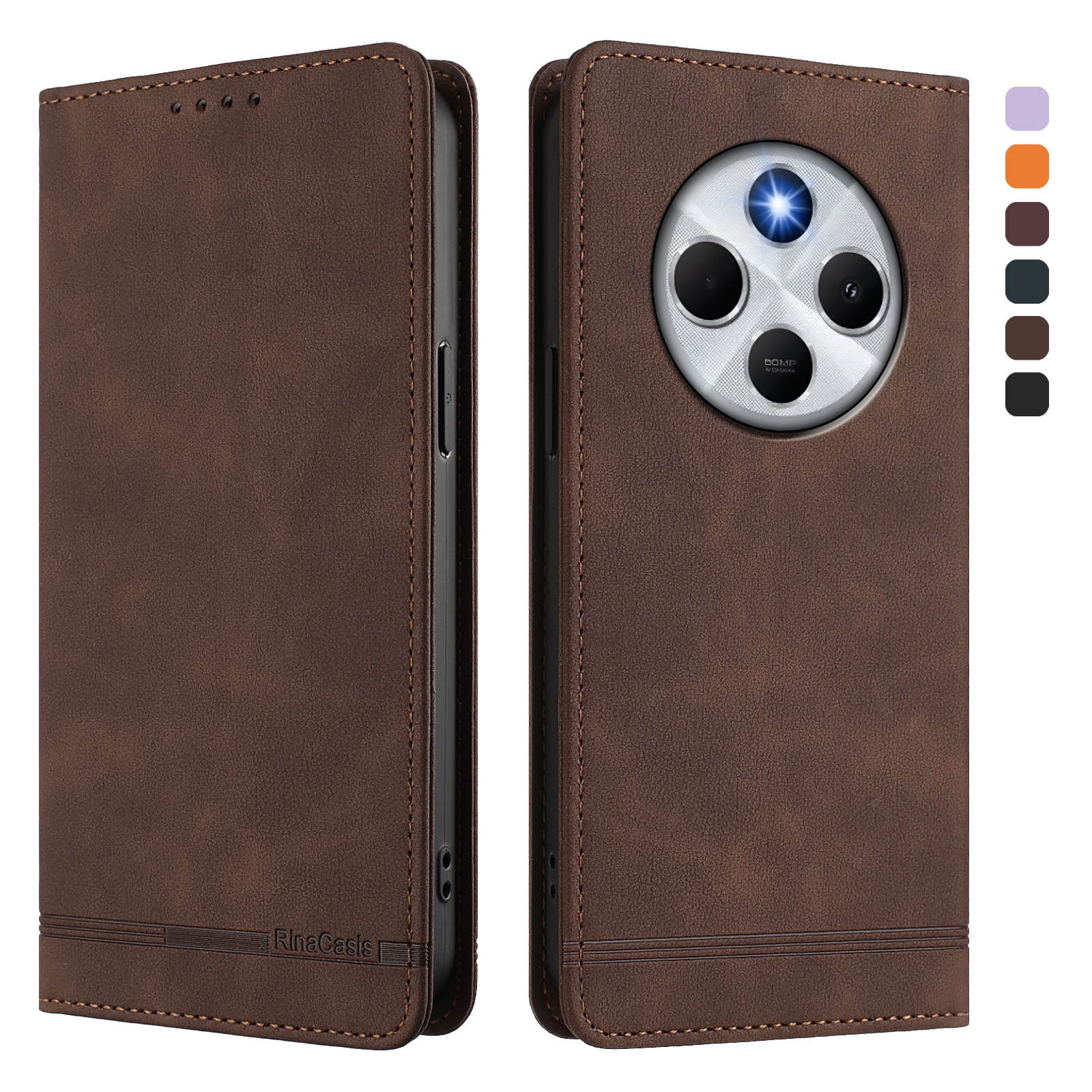 For Xiaomi Poco M7 5G / Xiaomi Redmi 14C 4G / Xiaomi Redmi 14R 5G / Xiaomi Redmi A4 5G / Xiaomi Poco C75 4G Case RINACASIS RC23 RFID Blocking Wallet S