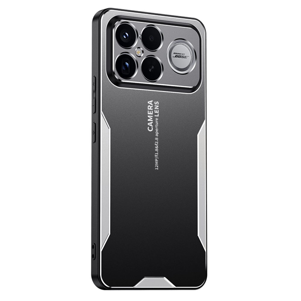For Xiaomi Redmi K90 Pro Max 5G / Poco F8 Ultra Phone Case Aluminium Alloy TPU PC Back Cover - Silver