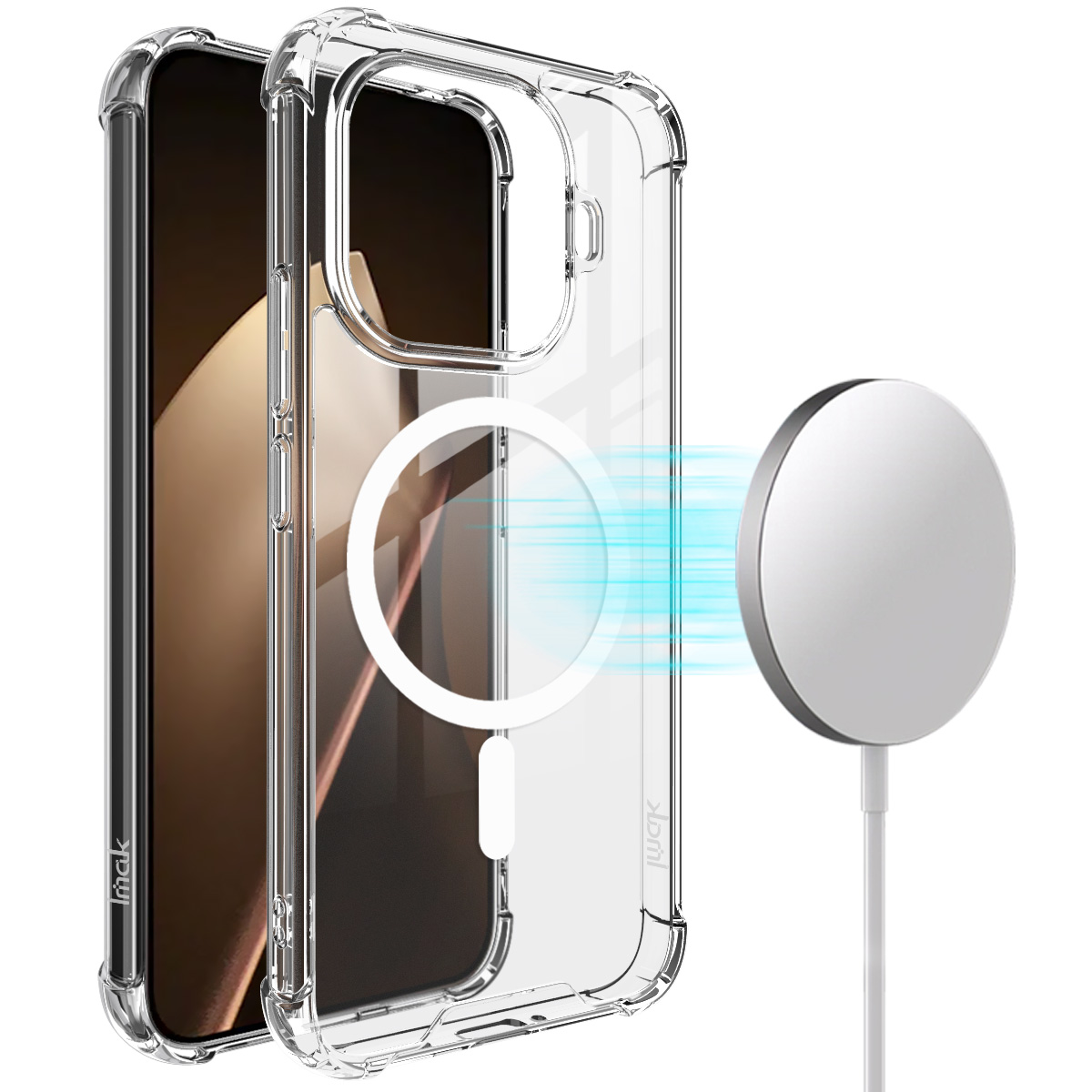 IMAK For Xiaomi 15T Pro Magnetic Case PC + TPU Protective Phone Back Cover