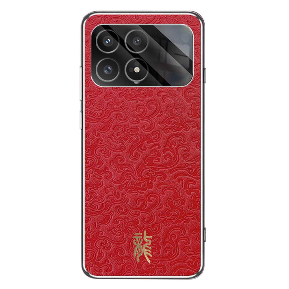 For Xiaomi Redmi K90 5G / Poco F8 Pro Case Loong Pattern Electroplated PC + TPU Shockproof Phone Cover - Red
