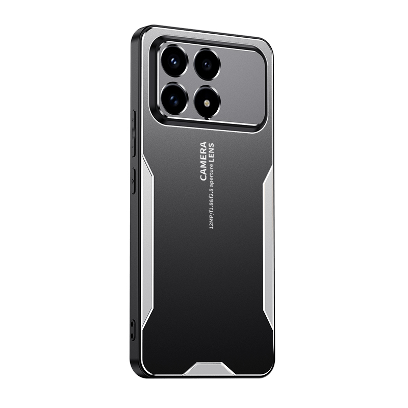 For Xiaomi Redmi K90 5G / Poco F8 Pro Phone Case Aluminium Alloy TPU PC Back Cover - Silver