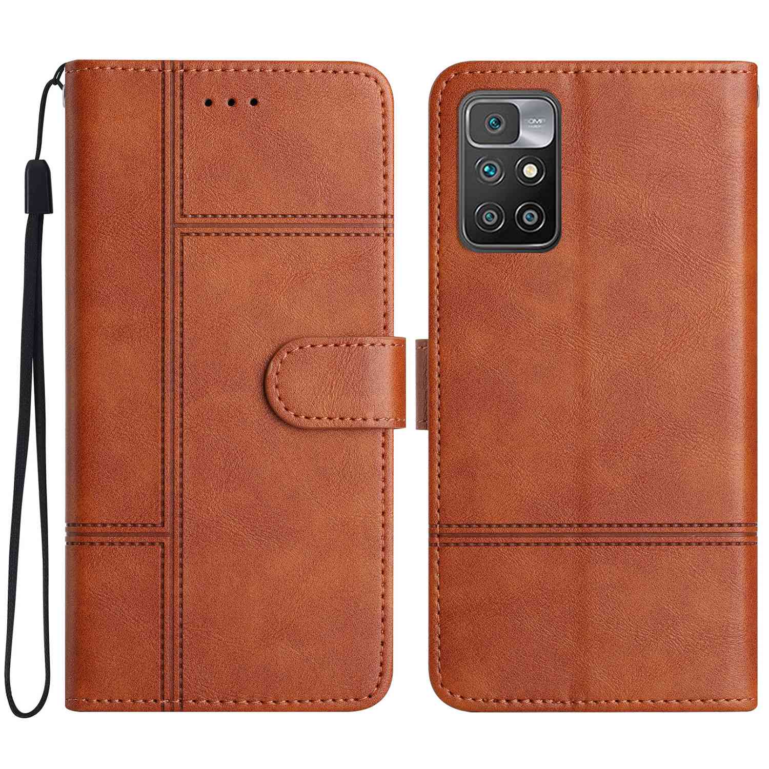 

Für Xiaomi Redmi 10 2022 4G Kuhläden Textur Business Style PU Leder Flip Cover Wallet Stand Anti-kratzer Telefonhülle - Braun, Xiaomi Redmi 10 2022 4G