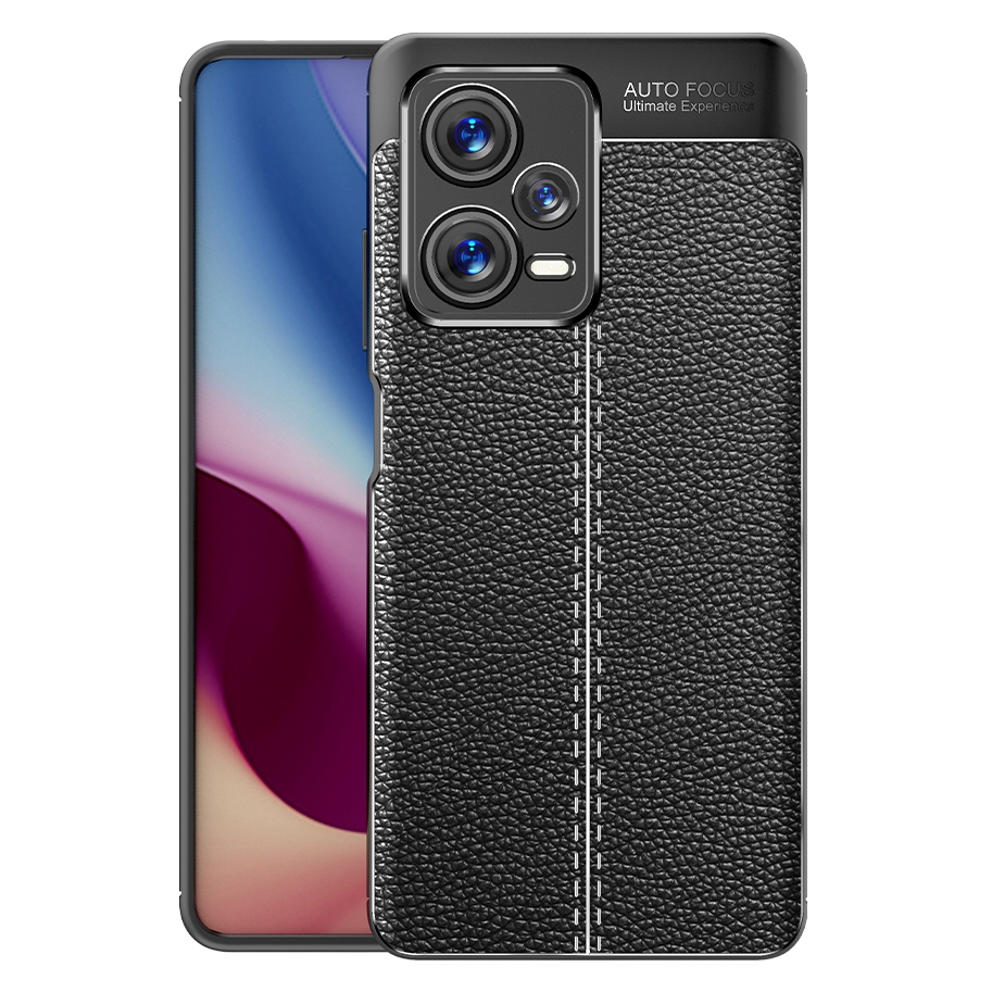 

Tpu-gehäuse Für Xiaomi Redmi Note 12 Pro+ 5G, Slip Grip Litchi Textur-schutzhelfer-abdeckung - Schwarz, Xiaomi Redmi Note 12 Pro+ 5G