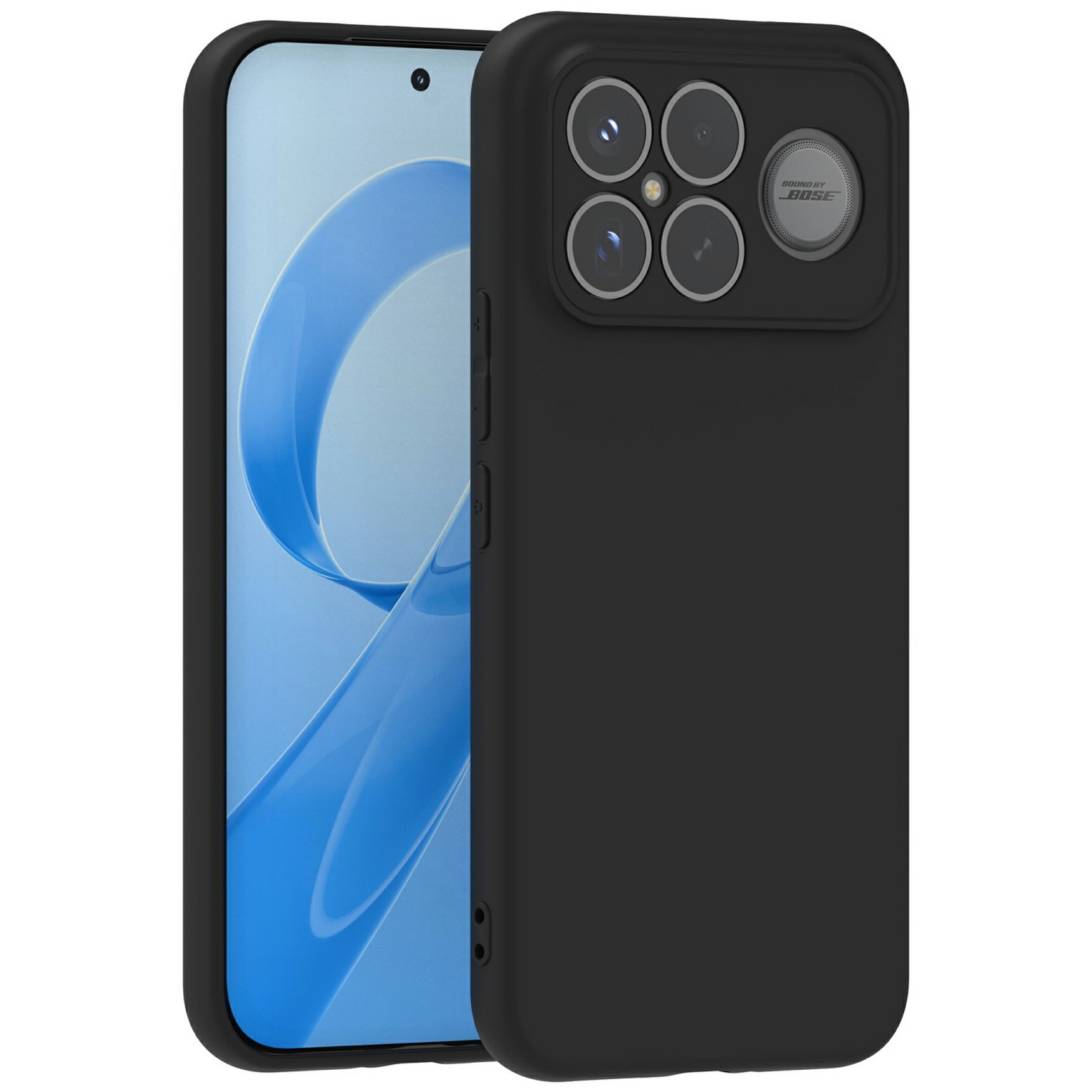 For Xiaomi Redmi K90 Pro Max 5G / Poco F8 Ultra Matte Phone Case Cell Phone Soft TPU Protective Back Cover - Black