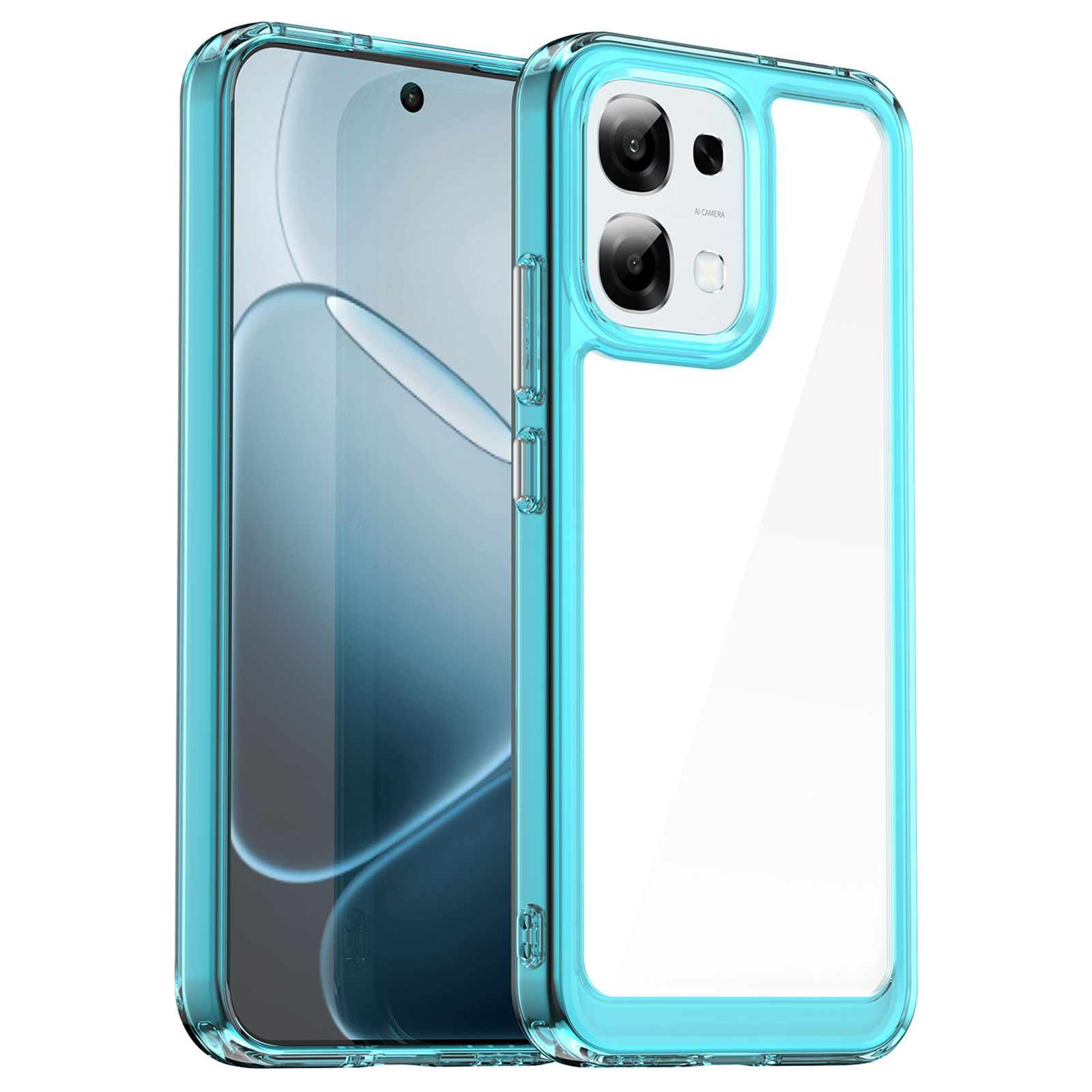 Case For Oppo F31 5G  /  A6 Pro 5G  /  A6 Pro 4G TPU + Acrylic Protective Clear Phone Cover - Transparent Blue