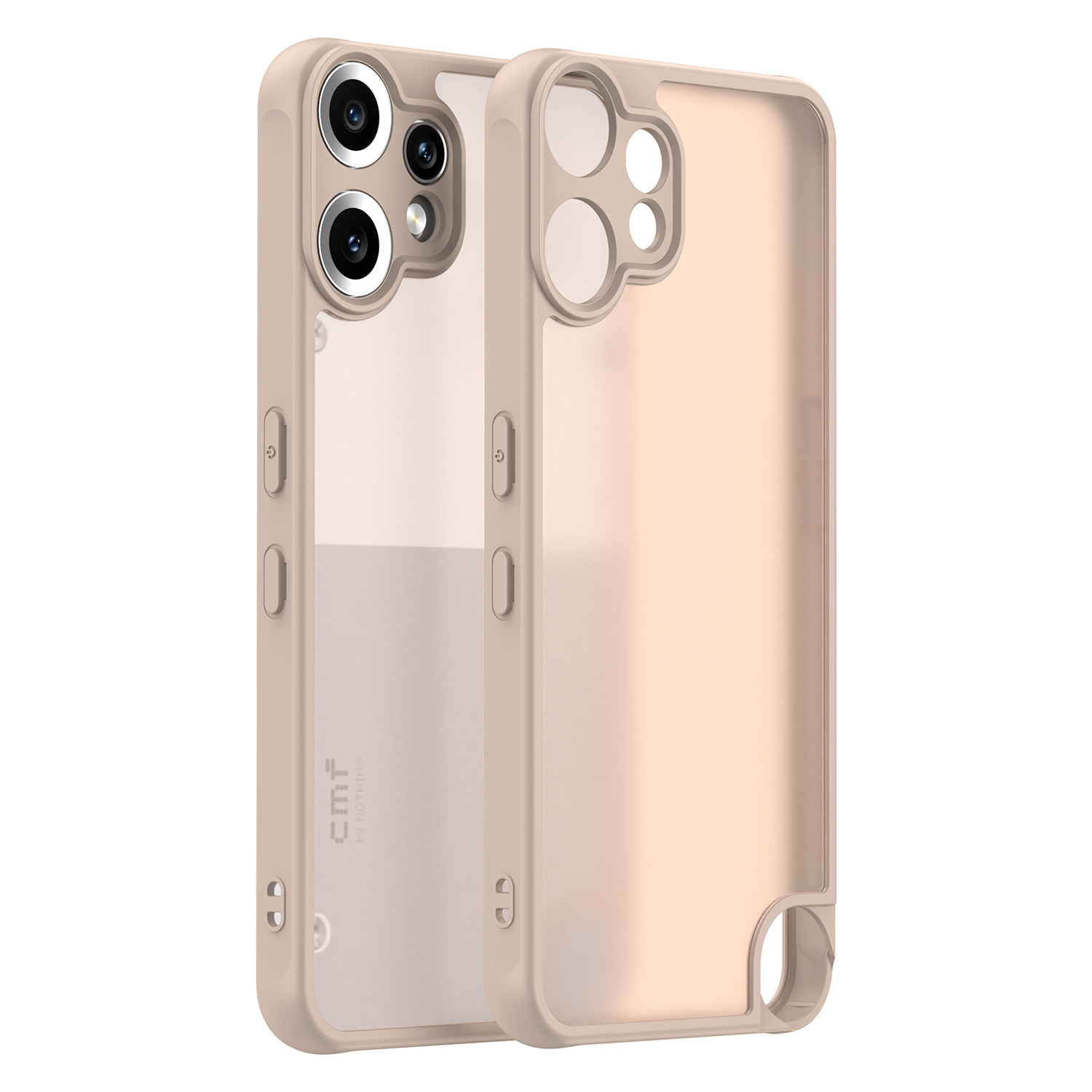 For Nothing CMF Phone 2 Pro Case Drop Proof Airbags Frosted Translucent PC + TPU Phone Back Cover - Orange