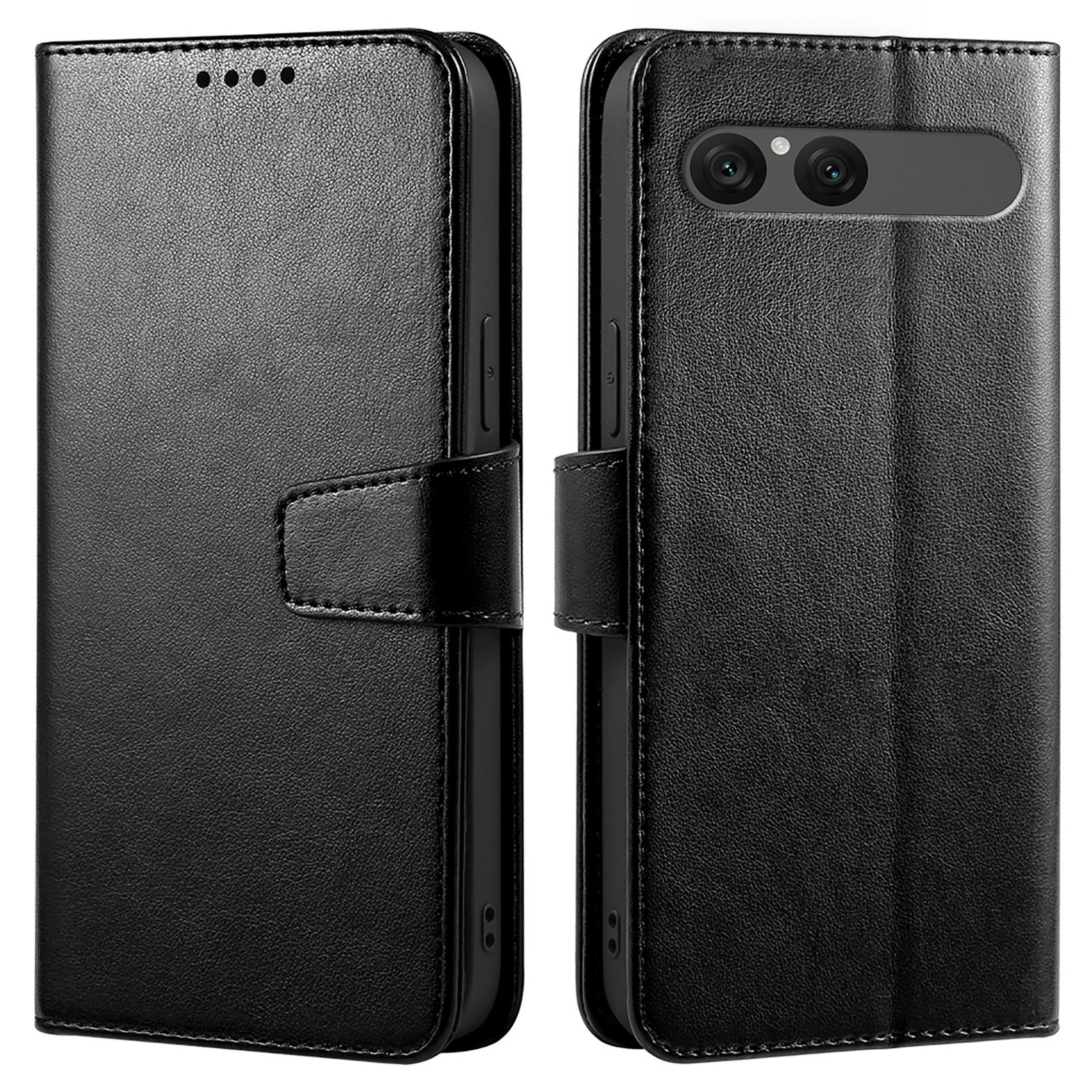 For Sony Xperia 10 VII Case Stand Card Holder Wallet Leather Phone Cover - Black