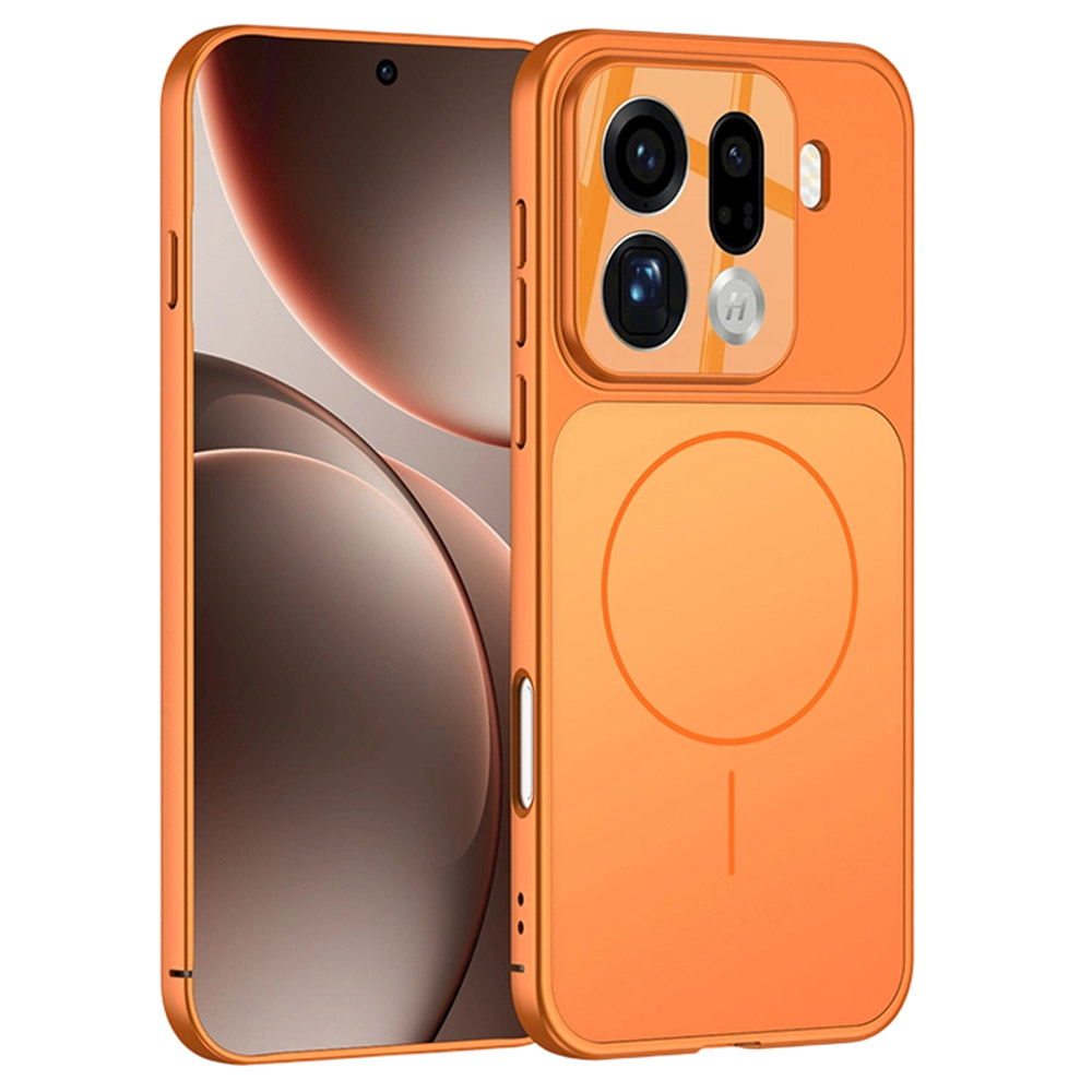 GKK For Oppo Find X9 Pro 5G Case Transform to for iPhone 17 Pro Matte PC Phone Cover Magnetic Case - Orange