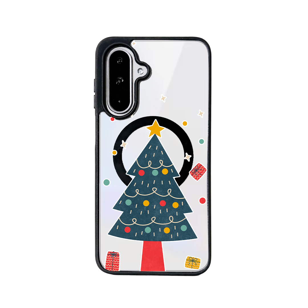 EYCASE For Samsung Galaxy A56 5G / Galaxy A36 5G Christmas Series Magnetic Case  Pattern Print TPU + Acrylic Cover Magnetic Case - Minimalist Christma