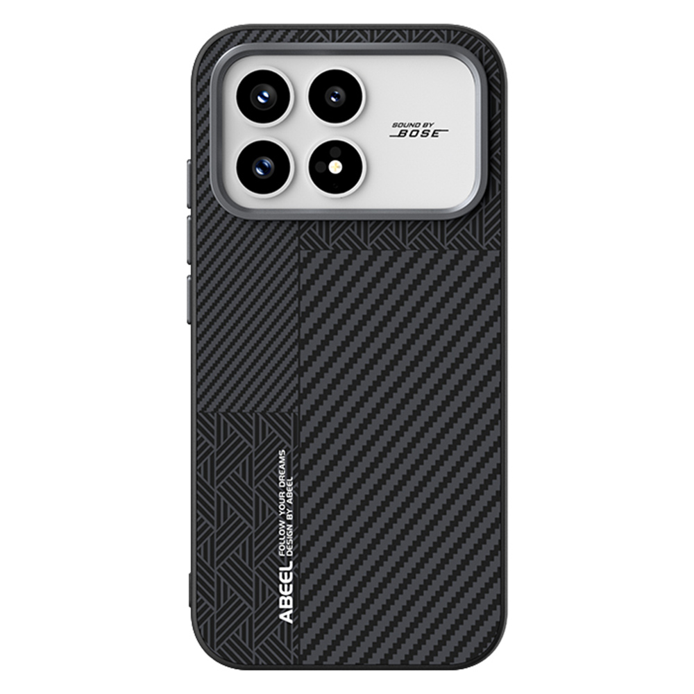 ABEEL For Xiaomi Redmi K90 5G / Poco F8 Pro Magnetic Case PC + TPU + Aluminum Alloy + PU Leather Slim Phone Back Cover - Texture 3