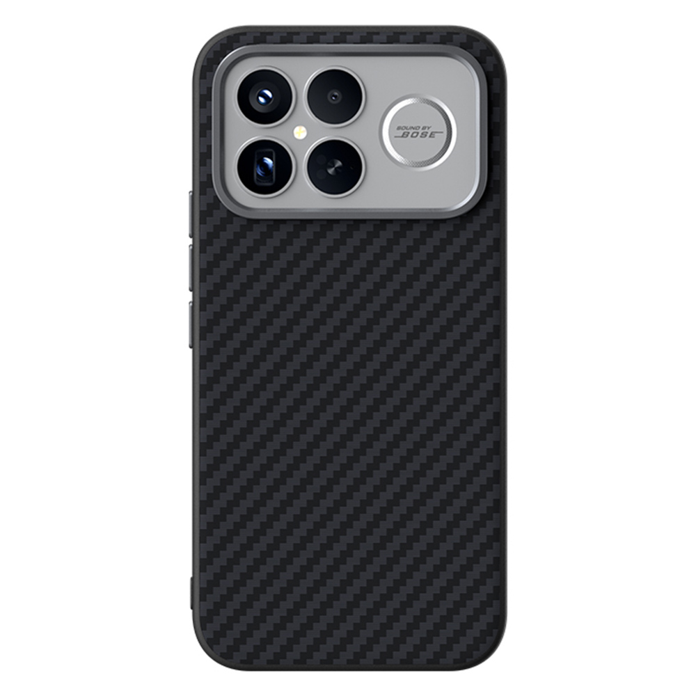 ABEEL For Xiaomi Redmi K90 Pro Max 5G / Poco F8 Ultra Magnetic Case Carbon Fiber Texture Back Cover - Black