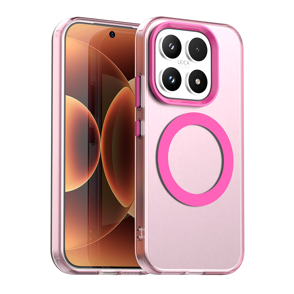 For Xiaomi 17 Case Magnetic Case Anti Drop Hybrid Phone Back Cover - Red