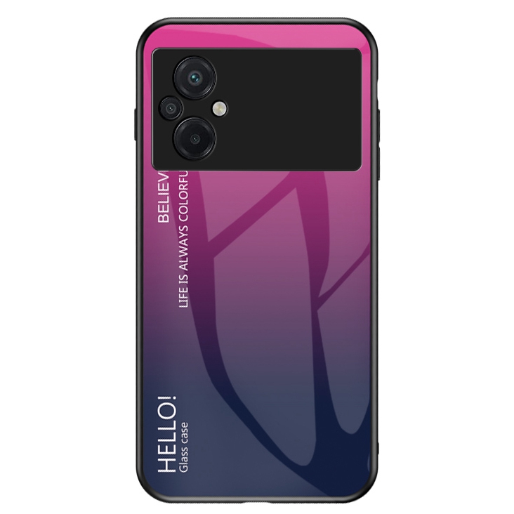 

Anti-fall-telefonkoffer Für Xiaomi Poco M5 4G, Temperaturglas + PC + TPU Stylish Gradientenfarbe Mobiltelefonabdeckung - Gradient Rose, Xiaomi Poco M5 4G