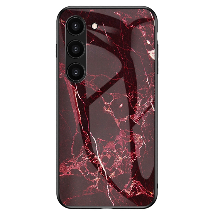 

Для Samsung Galaxy S23 Мраморная Печать с Рисунком с Паттерном Телефона. - Кровавый Красный Мрамор, Galaxy S23