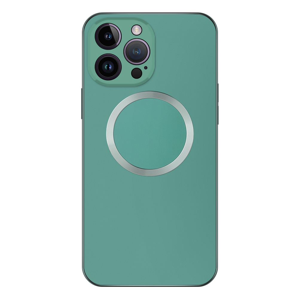 

For iPhone 14 Pro Max Electroplated PC+TPU Cover AG Matte Phone Case Compatible with MagSafe Magnetic Wireless Charging - Green, iPhone 14 Pro Max