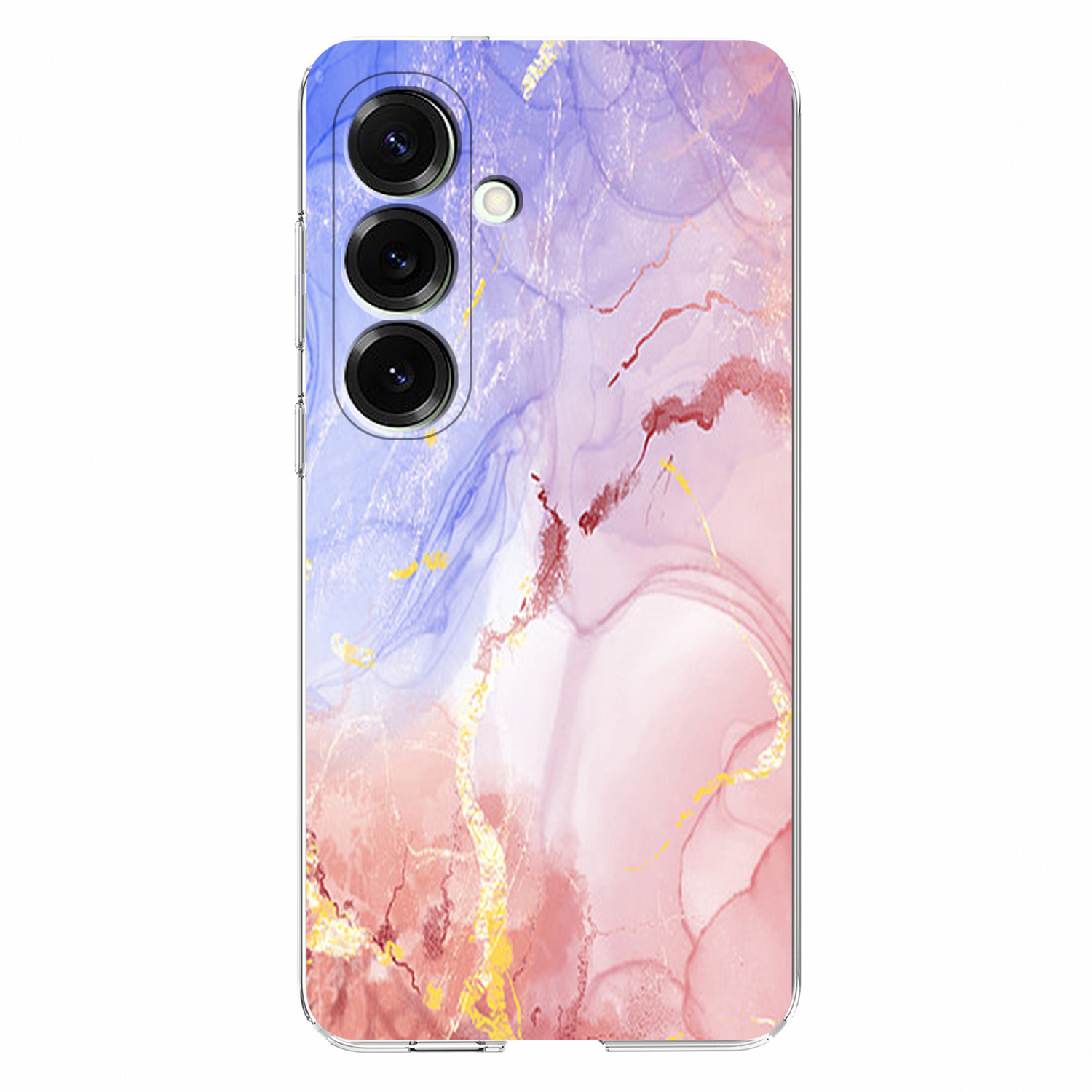 For Samsung Galaxy S26 Case Marble Pattern Printing Soft TPU Phone Cover - Pink