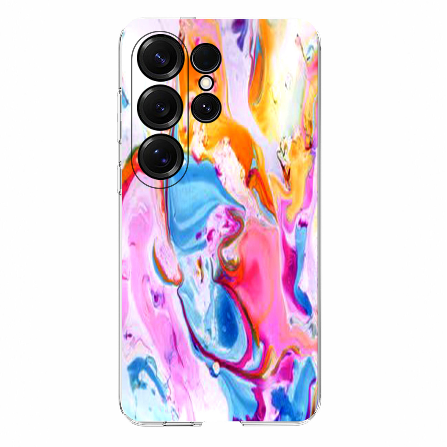 For Samsung Galaxy S26 Ultra Case Marble Pattern Printing Soft TPU Phone Cover - Colorful