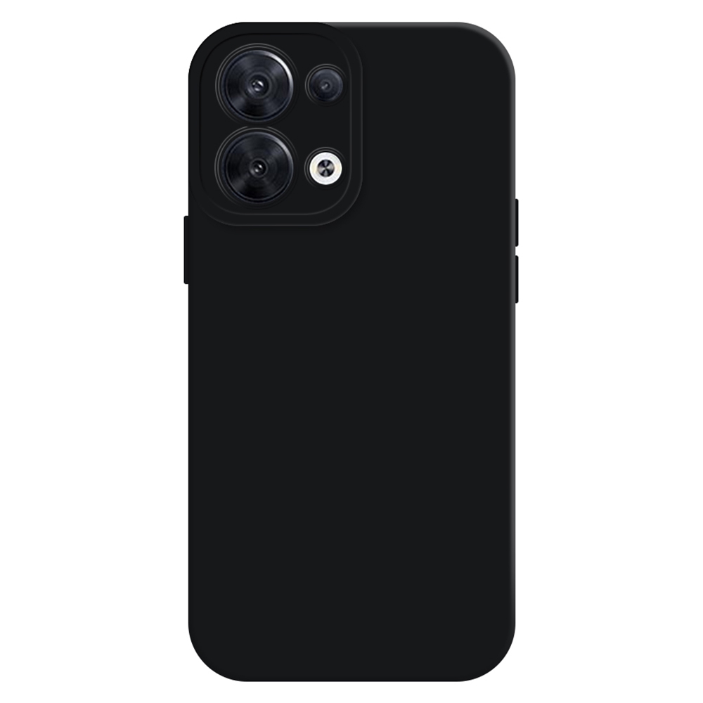 

Anti-fall-telefonkoffer Für Oppo Reno8 5G (globale Version) Solid Color Precise Cutout Soft Tpu-telefonabdeckung - Schwarz, Oppo Reno8 5G (Global Version)