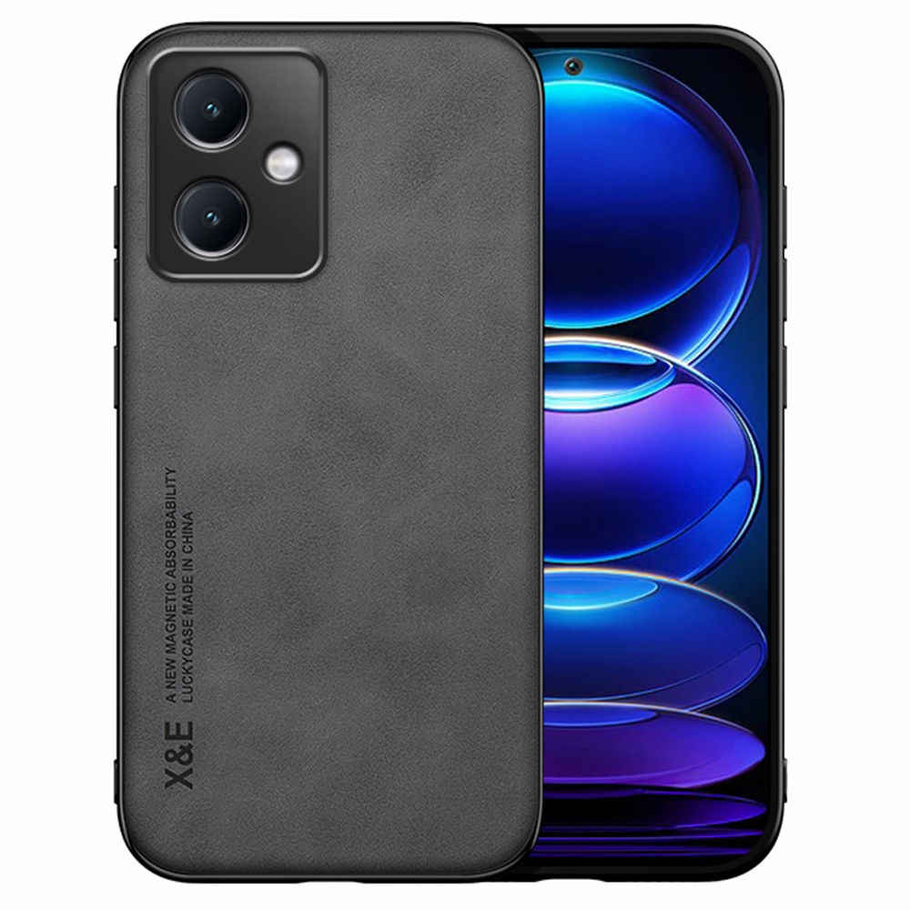 

x & e Magnetische Mobiltelefonabdeckung Für Xiaomi Redmi Note 12 5G, Anti-kratzer-haut-touch-schutzhülle Mit Integriertem Metallblech - Schwarz, Xiaomi Redmi Note 12 5G (China)