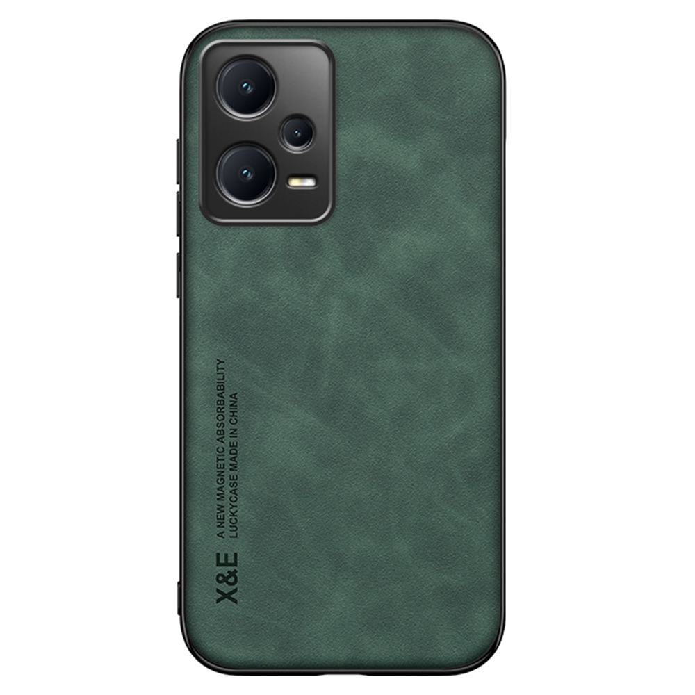 

x & e Für Xiaomi Redmi Note 12 Pro+ 5G Drop-sof-magnetmobil-handy-deckung Hauttouch Feeling Phone Hülle Mit Integriertem Metallblech - Grün, Xiaomi Redmi Note 12 Pro+ 5G
