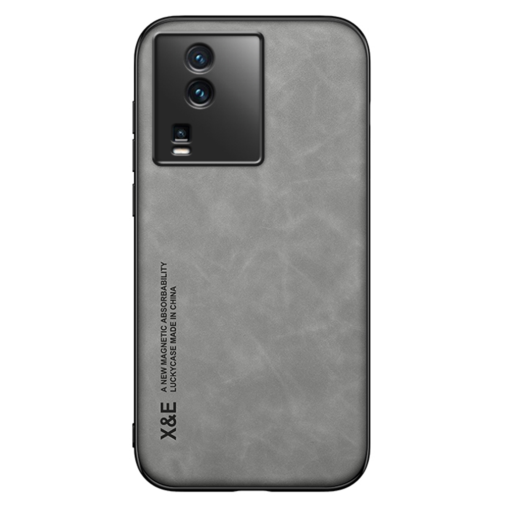 

x & e Anti-fall-telefonabdeckung Für Vivo Iqoo Neo7 5G Hautfreundlicher Magnetphone-hülle Mit Integriertem Metallblech - Grau, vivo iQOO Neo7 5G