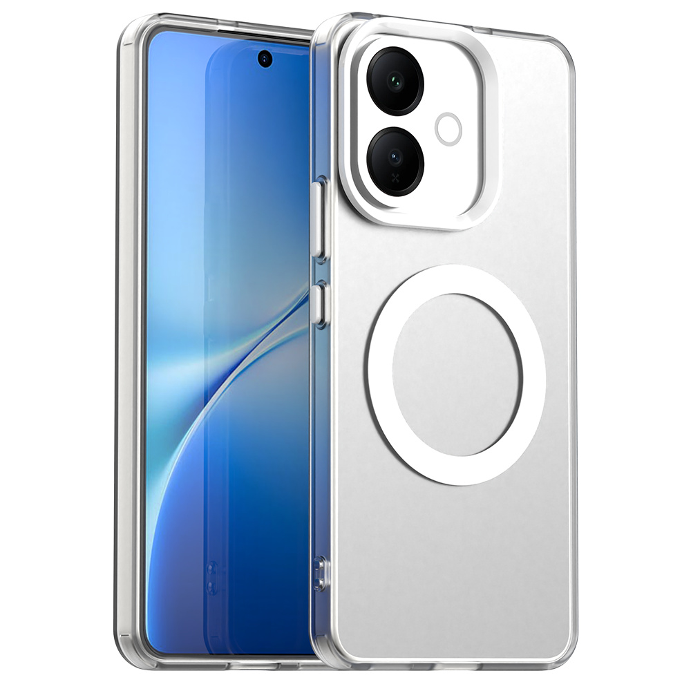 For vivo V60 Lite 5G / V60 Lite 4G Magnetic Case Anti Drop Hybrid Phone Back Cover - White