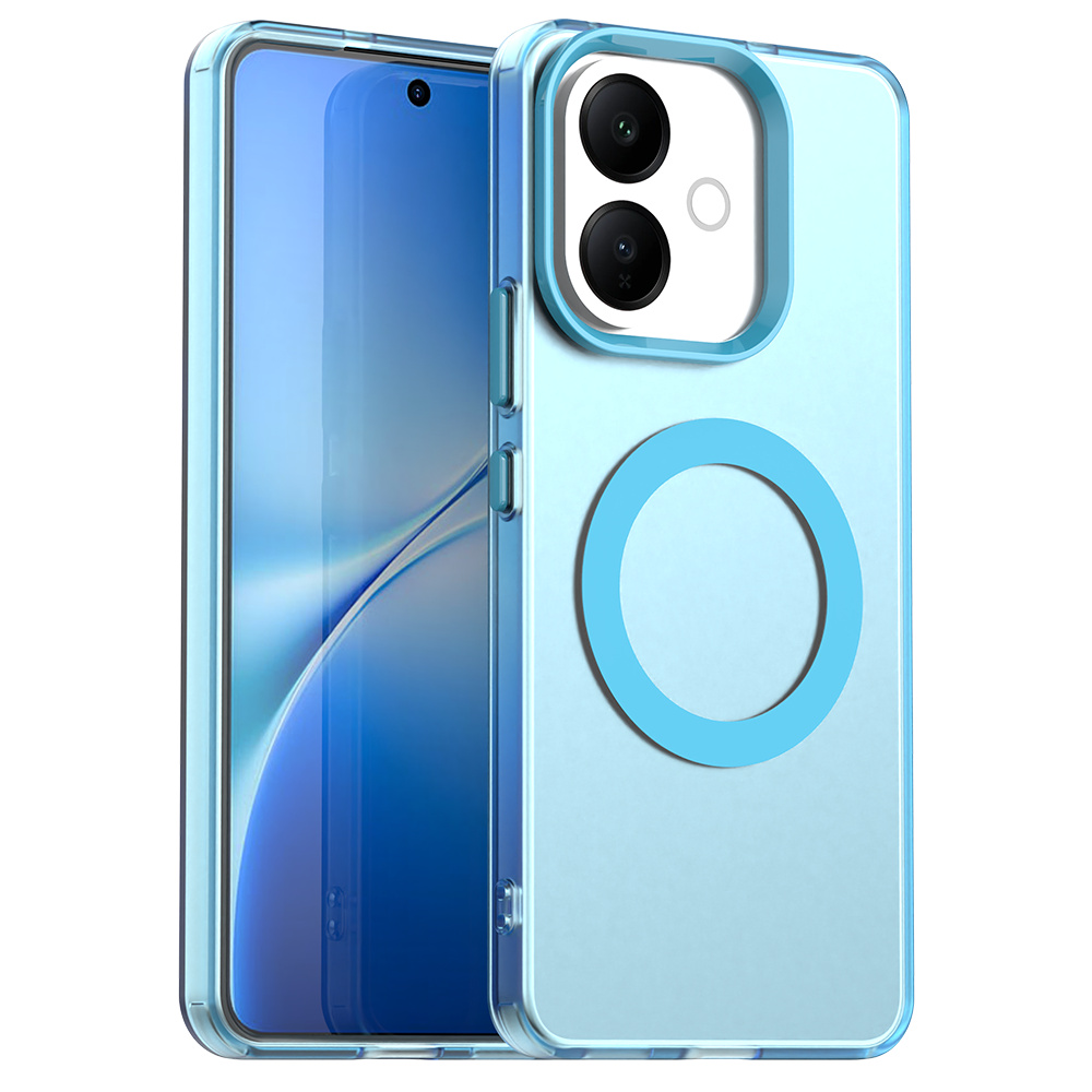 For vivo V60 Lite 5G / V60 Lite 4G Magnetic Case Anti Drop Hybrid Phone Back Cover - Blue
