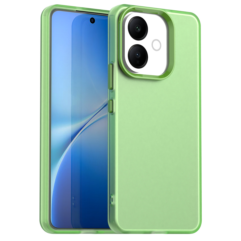For vivo V60 Lite 5G / V60 Lite 4G Case PC + TPU + PET Matte Anti-Drop Phone Back Cover - Green