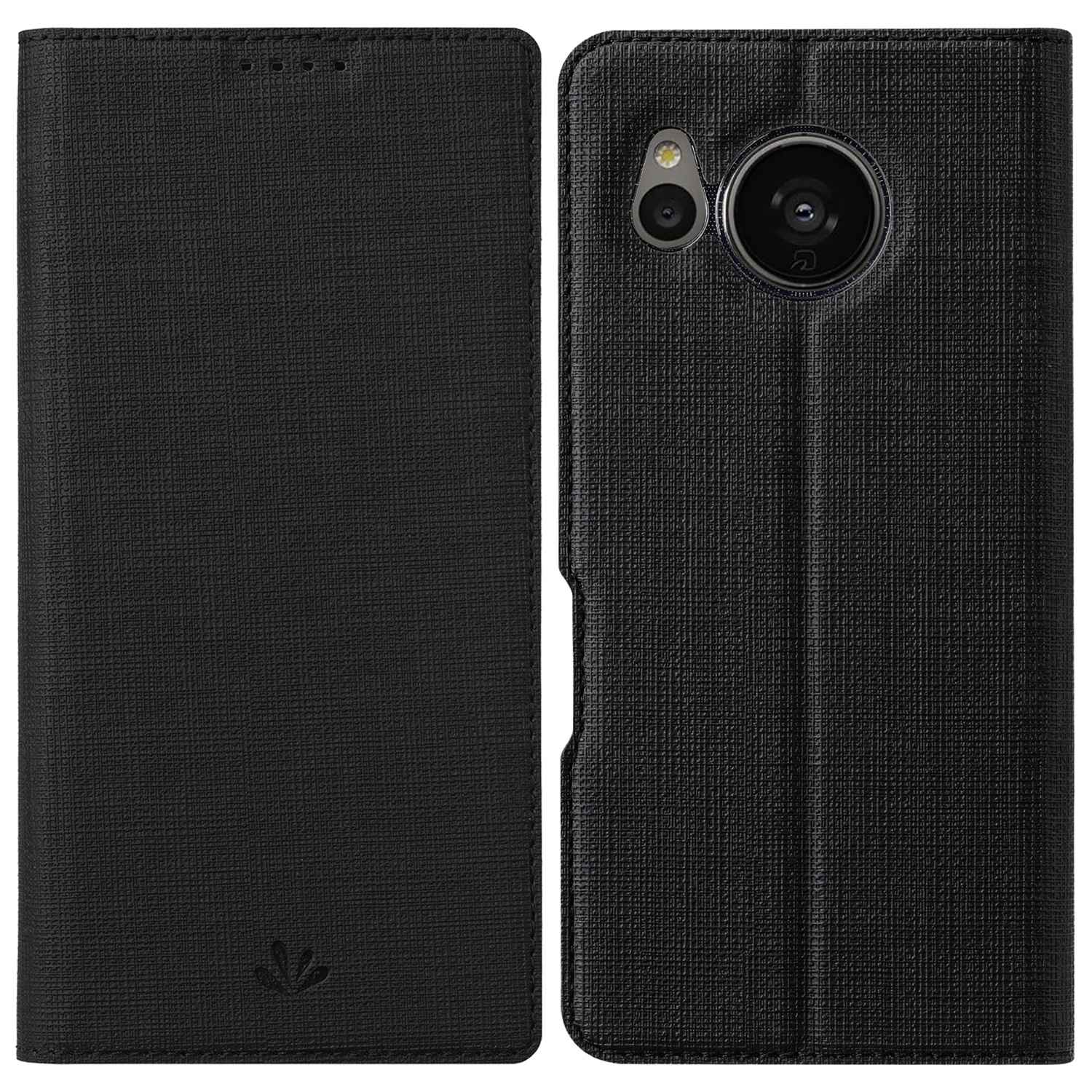 

VILI DMX Series for Sharp Aquos Sense 7 Plus PU Leather Stand Card Slots Case Magnetic Absorption Flip Protective Phone Cover - Black, Sharp Aquos Sense 7 Plus