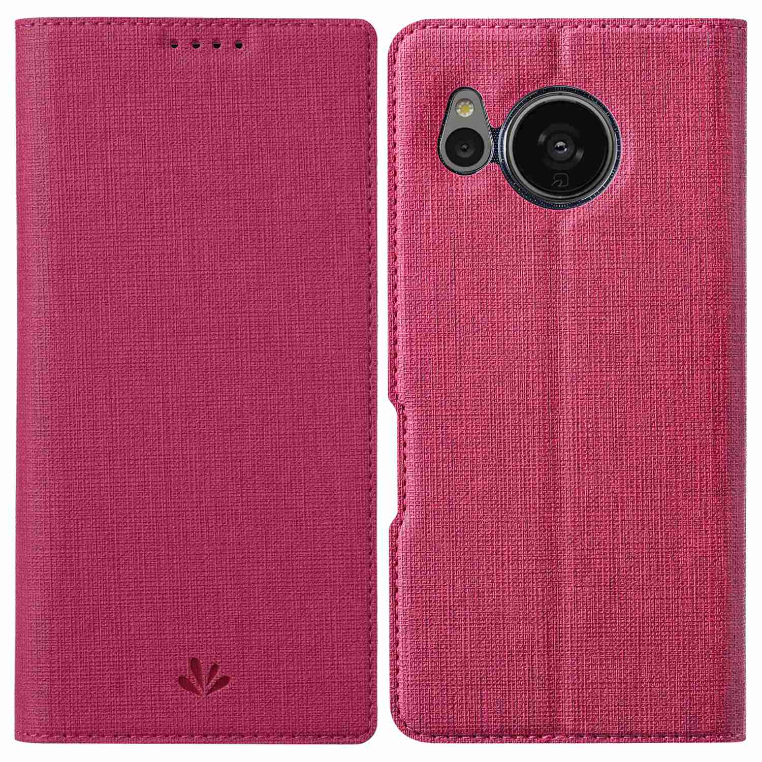 

VILI DMX Series for Sharp Aquos Sense 7 Plus PU Leather Stand Card Slots Case Magnetic Absorption Flip Protective Phone Cover - Rose, Sharp Aquos Sense 7 Plus
