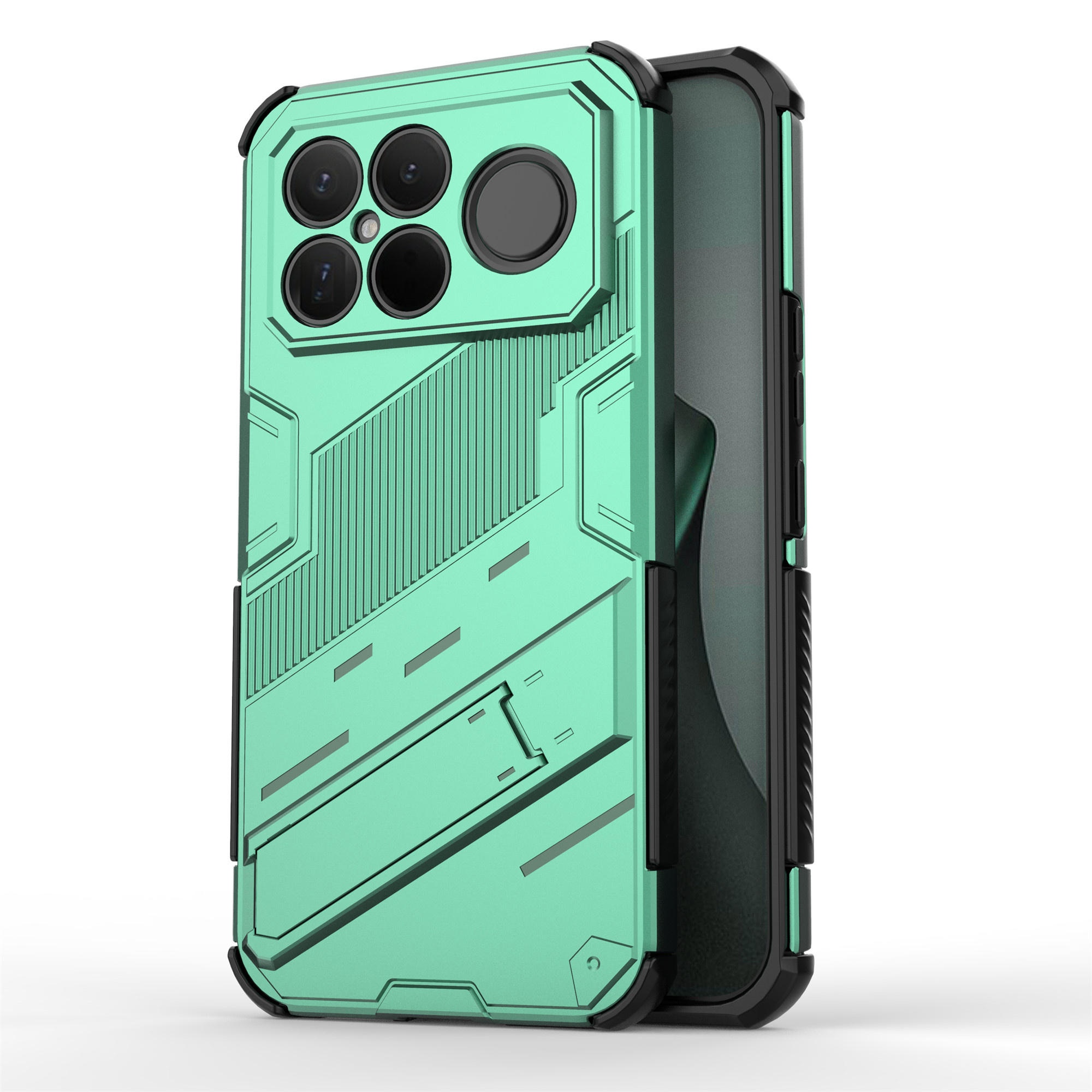 For Xiaomi Poco F8 Ultra / Redmi K90 Pro Max 5G Case PC + TPU Shockproof Phone Cover with Kickstand - Green