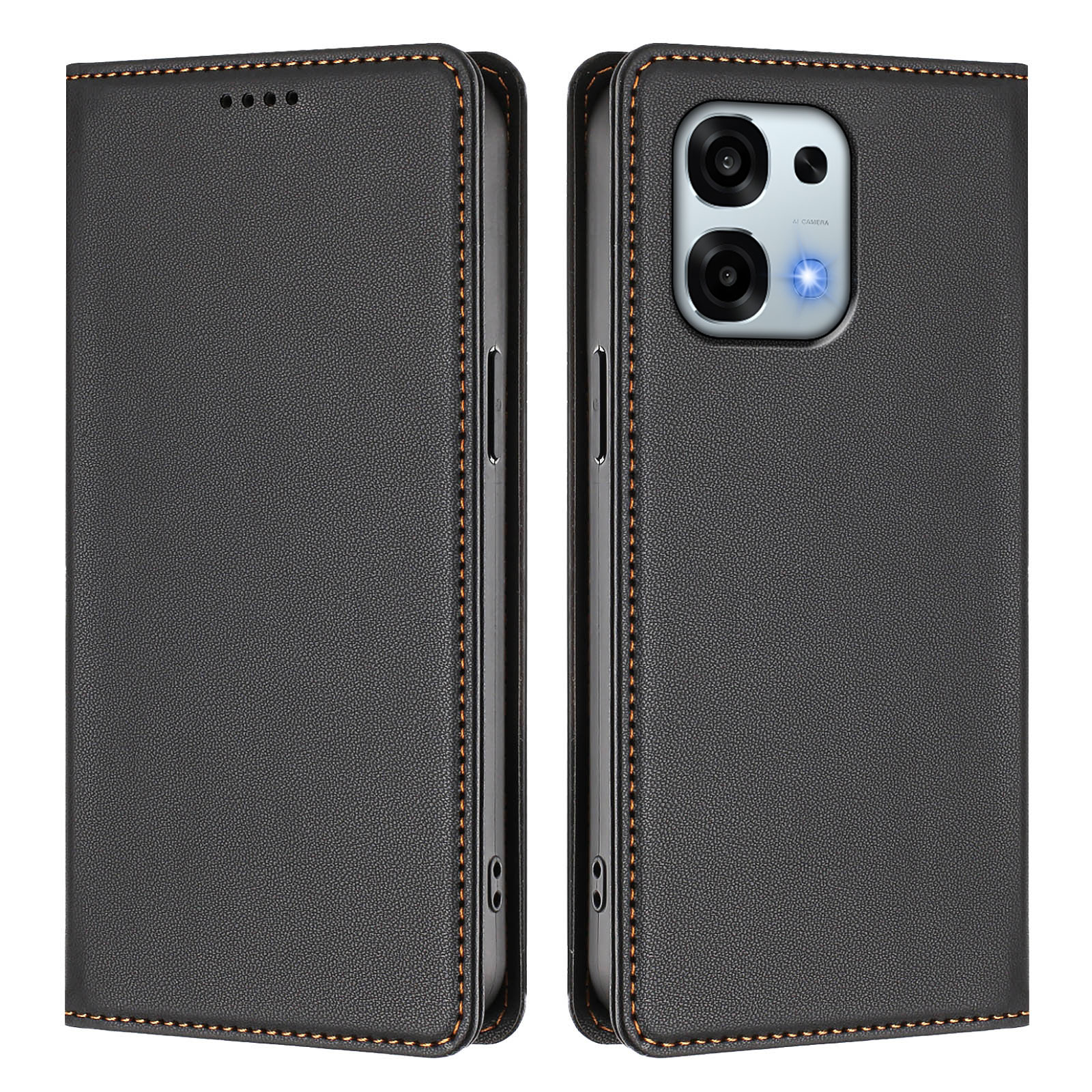 For Oppo A6x 5G / A6x 4G / A6x 5G (India) / A6s 5G / A6 4G / A6 5G (Global) / A6t 4G / A6t 5G / A6t Pro 4G (Global) / A6c 4G  Leather Wallet Case Magn