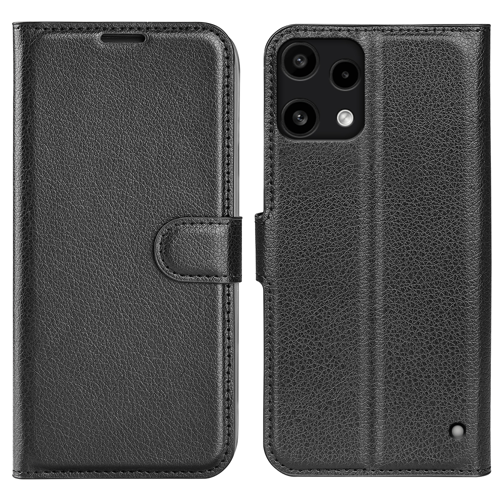 For Nothing Phone (3a) Lite 5G Case Wallet Stand Litchi Texture Shockproof Leather Phone Cover - Black