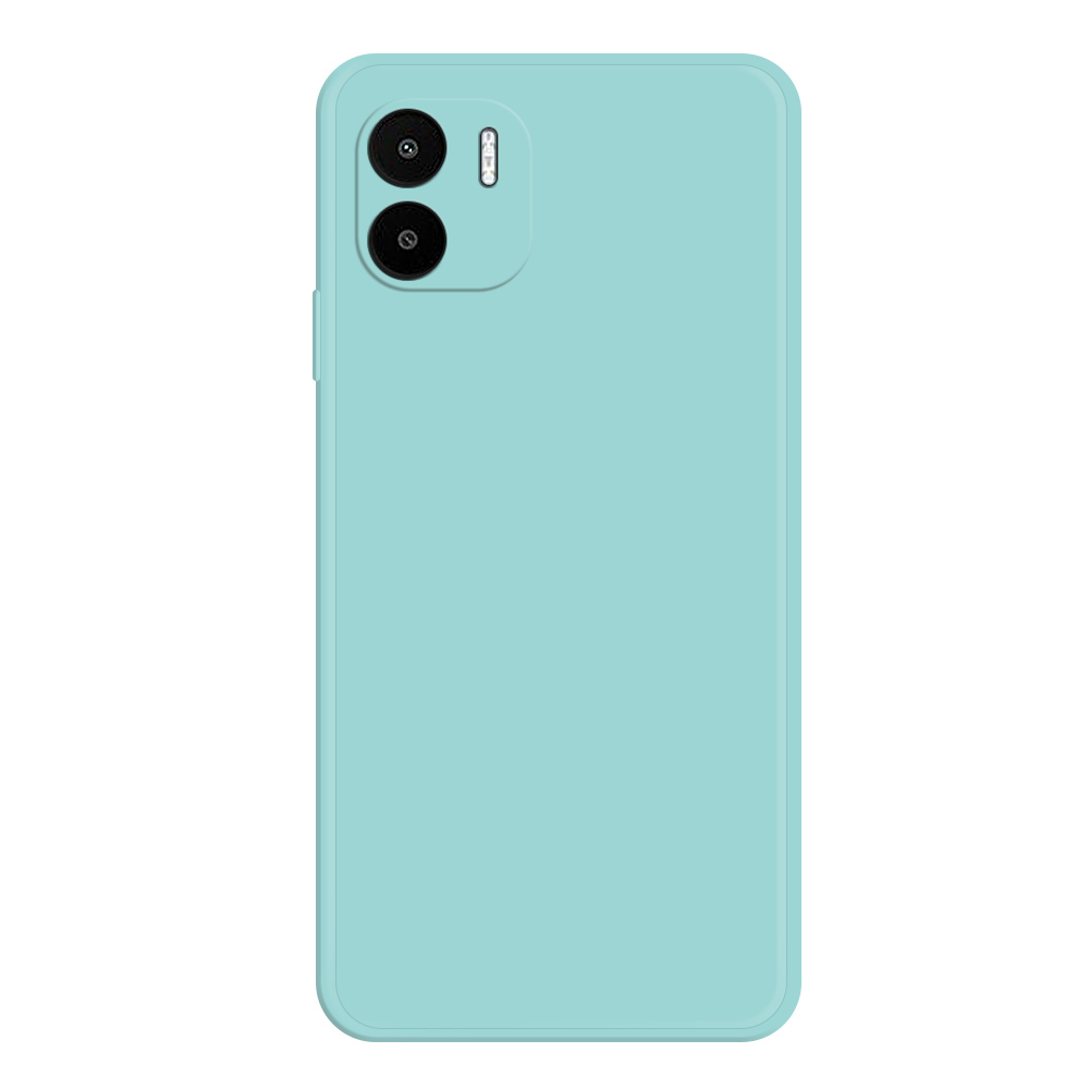 

Gummiziertes TPU -gehäuse Für Xiaomi Redmi A1 4G, Mikrofaserfutterkonstruktion Gerade Kantenmobile Schutzabdeckung - Cyan, Xiaomi Redmi A2 4G