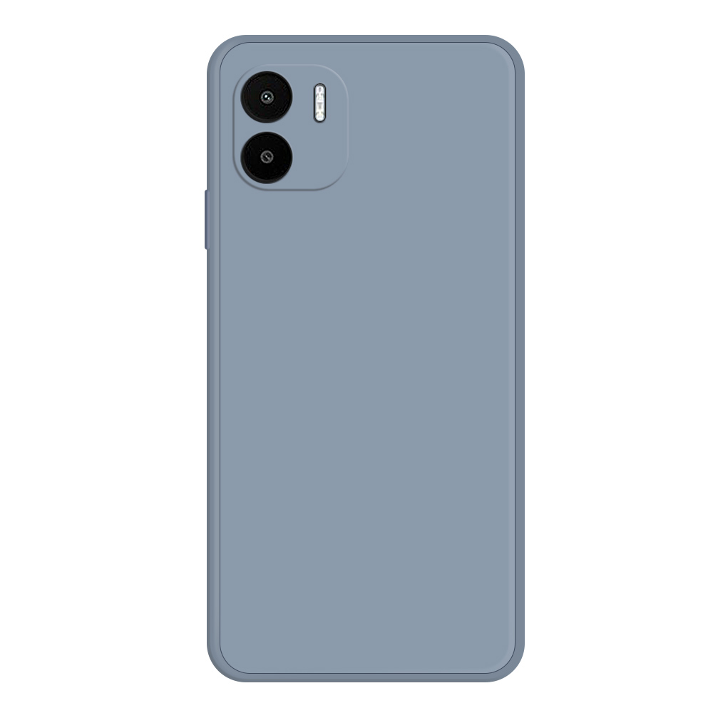 

Gummiziertes TPU -gehäuse Für Xiaomi Redmi A1 4G, Mikrofaserfutterkonstruktion Gerade Kantenmobile Schutzabdeckung - Grau Blau, Xiaomi Redmi A2 4G
