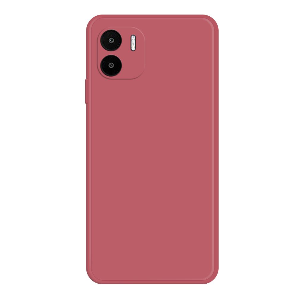 

Gummiziertes TPU -gehäuse Für Xiaomi Redmi A1 4G, Mikrofaserfutterkonstruktion Gerade Kantenmobile Schutzabdeckung - Rot, Xiaomi Redmi A2 4G