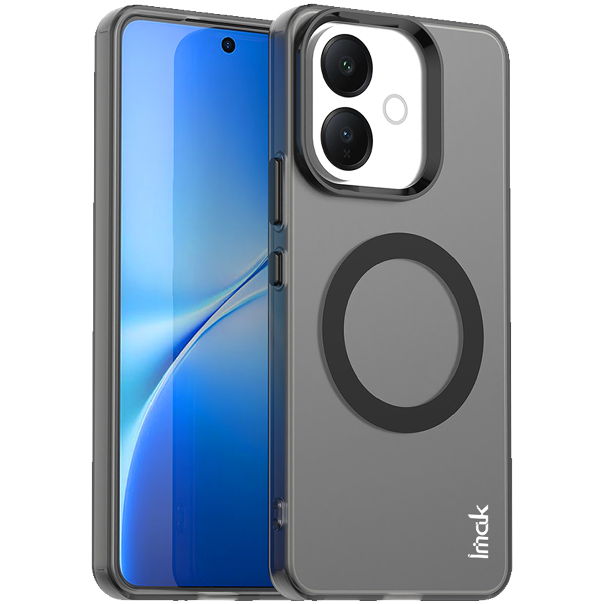 IMAK For vivo V60 Lite 4G / V60 Lite 5G Magnetic Case PC + TPU Phone Back Cover - Black